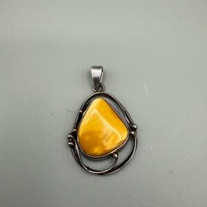 Vintage genuine amber pendant
